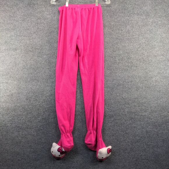 Hello Kitty Sanrio Women's Footed Pajama Pants Pink Medium Sleepwear RARE 2011 - Picture 6 of 12